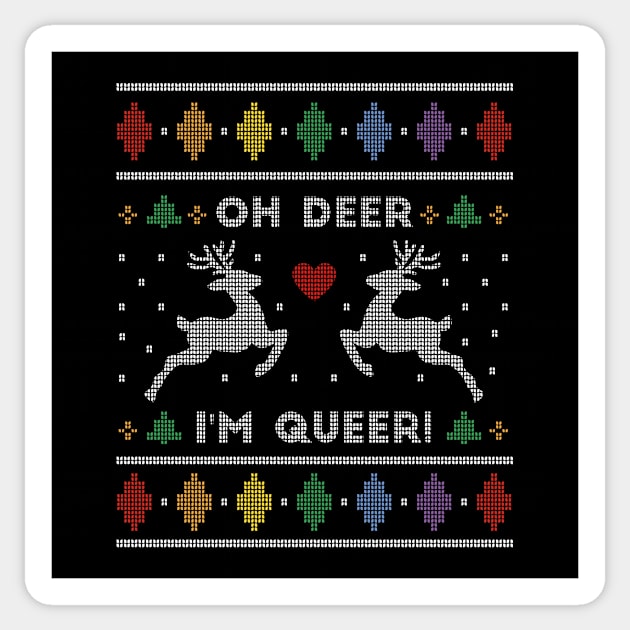 Oh Deer, I'm Queer Sticker by NobleTeeShop